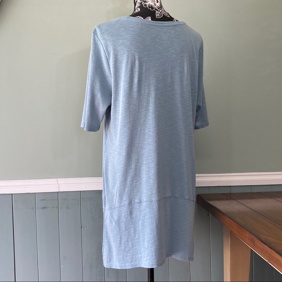 J. Jill Women’s Blue Pima Center Pleat Tunic, L - Picture 5 of 5